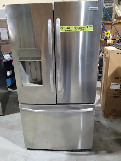 36" Width. 27.8 CuFt capacity. French Doors. Used but in good condition. Tested and in working order...