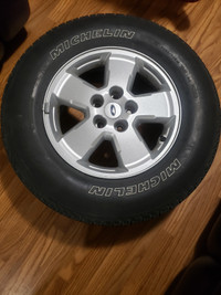 4 Michelin  summer tires on Alloy rims size 235 70 R 16 for sale