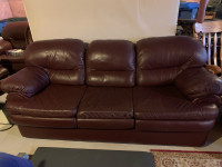 3 Piece Leather Couch and Sofa Set
