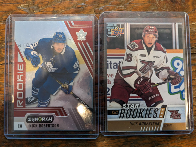 Leafs Nick Robertson Upper Deck Rookie Card RC lot (2-cards) in Arts & Collectibles in St. Catharines