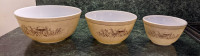 Vintage Retro Corning Ware Nesting Mixing Bowls - 3 patterns