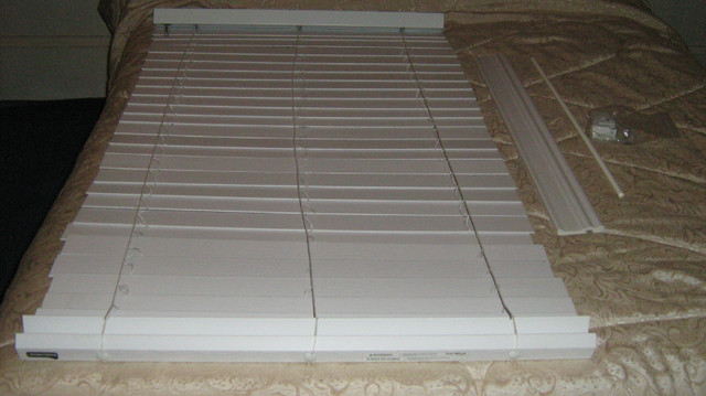 Blinds three new in box white faux wood blinds. in Window Treatments in Annapolis Valley - Image 2
