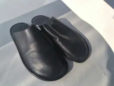 ZARA Black Leather Slide Mules, Size EU 42 ✨, View more