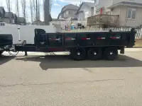 Tridem axle dump trailer for rent 