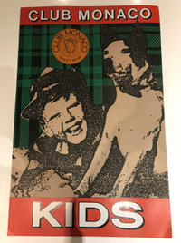 Club Monaco Vintage Poster Kids 1980s