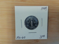 1944 Canada 5 Cents MS-60 Coin