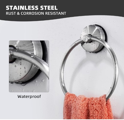 BRAND NEW-Stainless steel Brushed Nickel hand towel/kitchen ring in Bathwares in Mississauga / Peel Region - Image 3