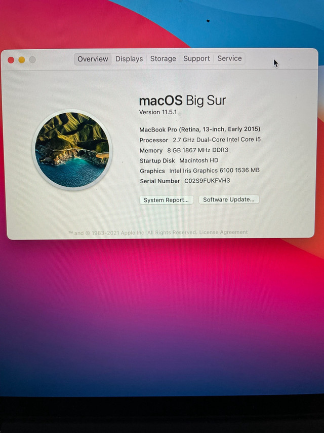 Mac Pro 13 inch  early 2015  in Laptops in Cambridge - Image 3