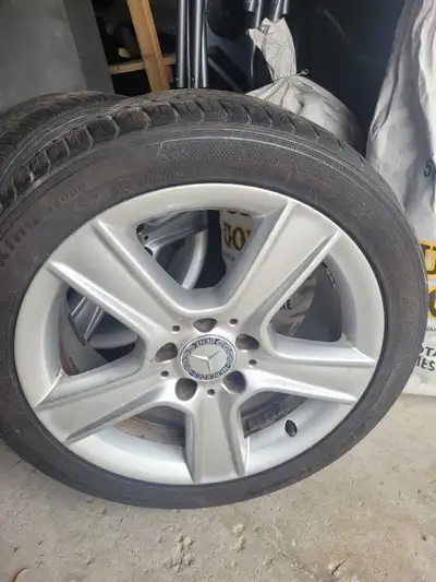 4 Mercedes Rims and Tires from 2008 Mercedes C300. Rims in excellent condition. Will fit 2007-2014 M...
