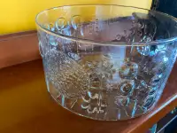 Vintage Iittala Finland Glass Serving Bowl Oiva Toikka
