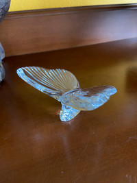 Vintage Waterford Clear Crystal Butterfly Paperweight Signed