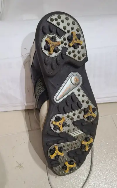size 9.5, spike are in excellent condition; Used, but well cared for; Price firm, Cash only, pickup...