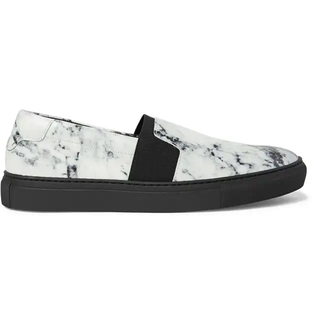 Great Condition Balenciaga Marble Leather Sneakers Shoes Men in Men's Shoes in City of Toronto - Image 4