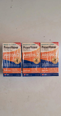 3 Sealed PreserVision Eye Vitamins