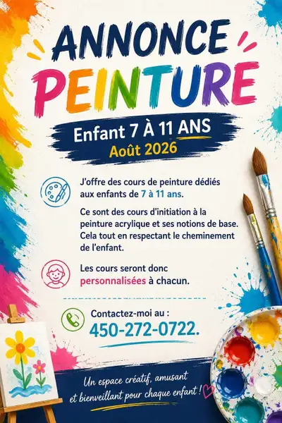 COURS PEINTURE ACRYLIQUE, View more