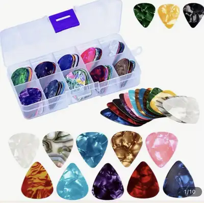 50 guitar picks with case, View more