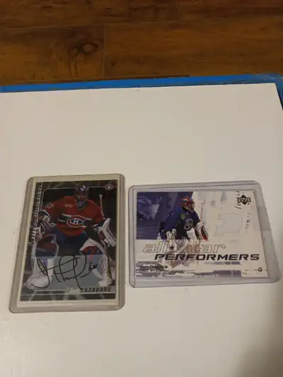 For sale. Hockey Cards Montreal Jose Theodore BAP Auto,Jersey Card Lot 2. Please see pictures for de...