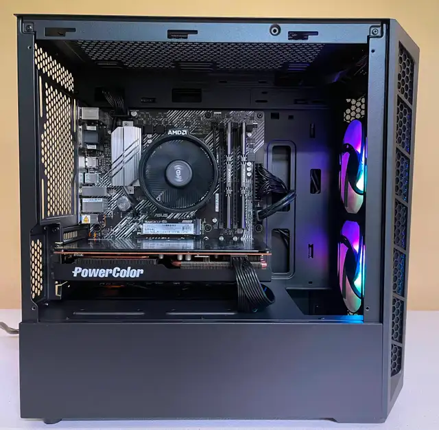 Gaming PC AMD Ryzen 5 5500 Radeon RX 5600XT 6G 16GB RAM 1TB SSD in Desktop Computers in Edmonton - Image 5