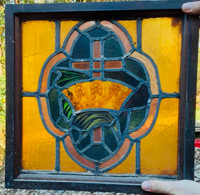 Antique Church Stained Glass Window 