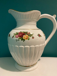 10" Royal Albert "Old Country Roses" Fluted Porcelain Pitcher 19