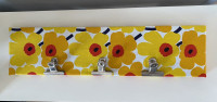 Marimekko Unikko fabric mounted wall hanging clip board