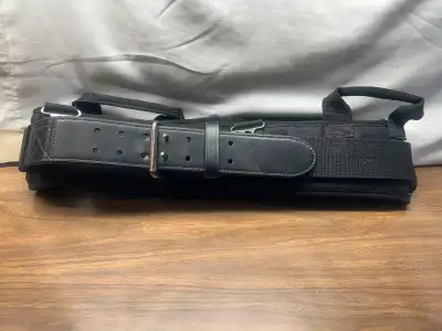 Slightly used, undamaged, Klein 5519 modular tool belt Size is LARGE. Leather and fabric belt over a...