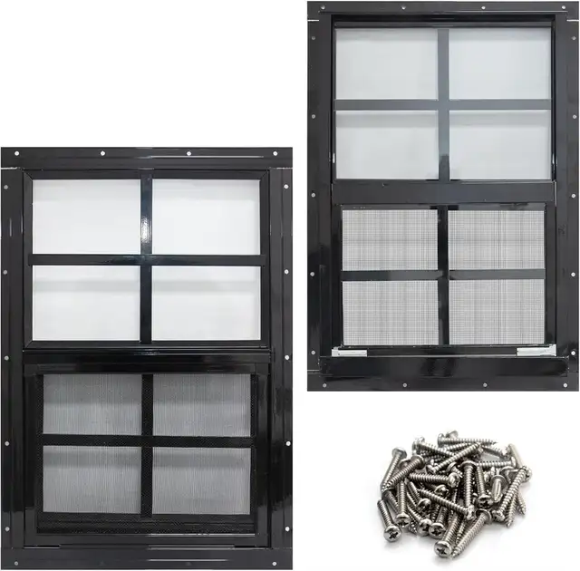2-Pack Shed Window with Black Frame, 24" x 27" - NEW in Outdoor Tools & Storage in City of Toronto - Image 2