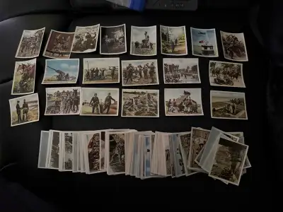 Early 1900s German War Mini Cigarette Cards Roughly 200