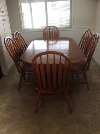 dining table and six chairs, View more