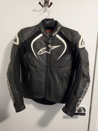 Motorcycle Jacket Leather Alpinestars Jaws 