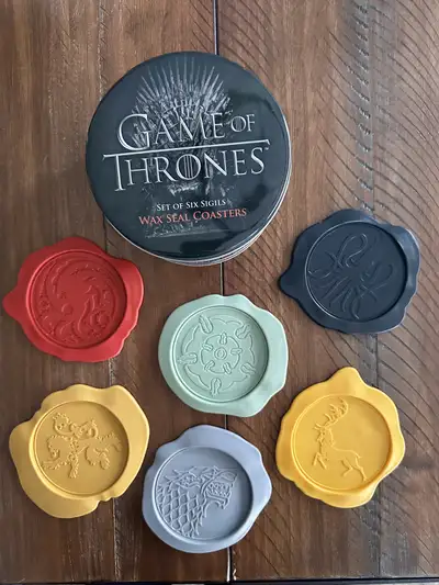 Game of Thrones 6 Wax Signet Coasters, View more