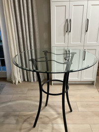 36” Round Tempered Glass Table