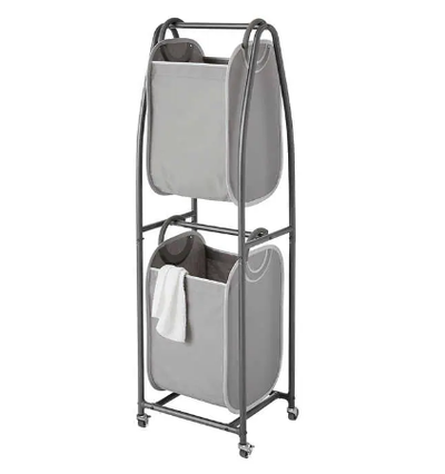 2-Tier Rolling Vertical Laundry Sorter, View more