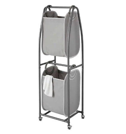 2-Tier Rolling Vertical Laundry Sorter65669432780546120