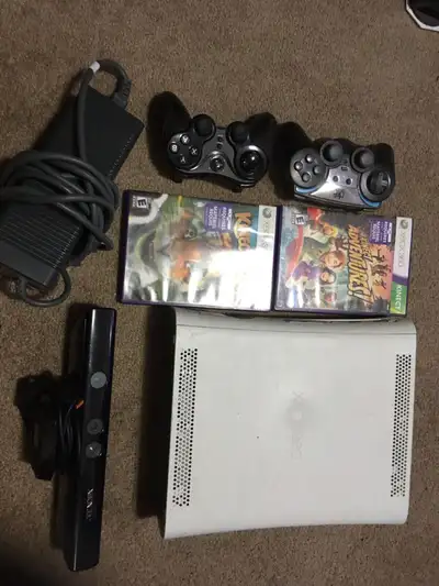 Xbox 360,2 Kinect Games,2 Joystick,Kinect Sensor,Power Adapter, View more