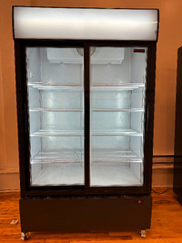 Réfrigérateur commercial, 2 portes coulissantes, New-Air