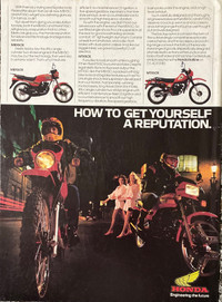 1983 Honda MBX50/MTX50 British Original Ad 