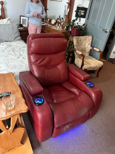 reclining leather chair , View more