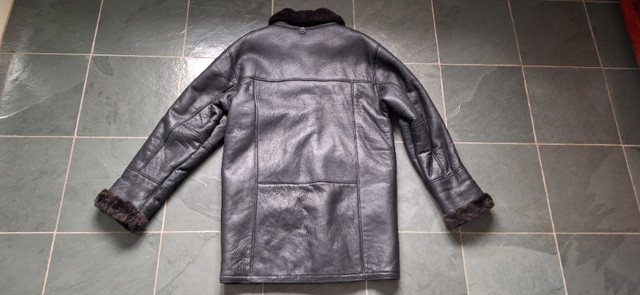 CANPEL Manteau vrai cuir fourrure / Shearling Leather Coat dans Hommes  à Drummondville - Image 4