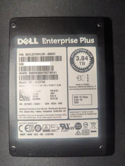 Samsung MZ-ILS3T8 3.84TB SAS SSD - 6 Available, View more