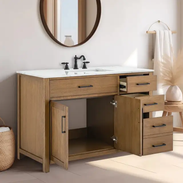 BRAND NEW 48" Single Bathroom Vanity With Engineered Marble Top in Cabinets & Countertops in Oakville / Halton Region - Image 6