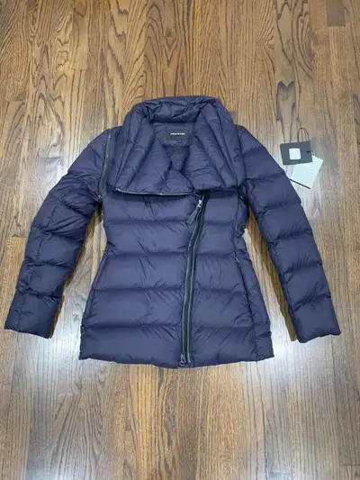 Like New Mackage Qeren Ink Blue Convertible Quilted Down Jacket, View more