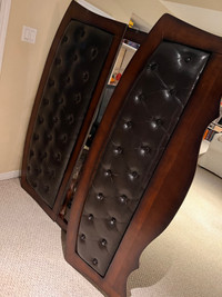 Leather headboard and footboard 