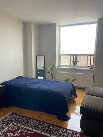 Bright and clean furnished room available in a well-maintained 2-bedroom apartment in North York. Co...