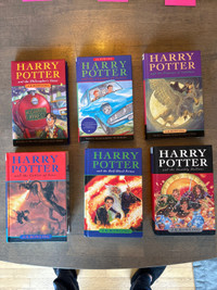6 Harry Potter hard cover books (includes one First Edition)