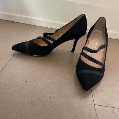 Ron White Christie Black Suede 3" heels Pumps-Sz36-Made in Italy, View more
