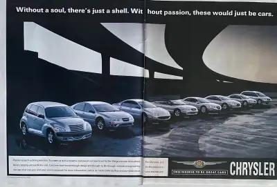 ‘00 Chrysler Cars Original 2 Pg Ad, View more