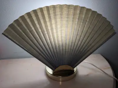 Hollywood Regency style fan table lamp light, View more