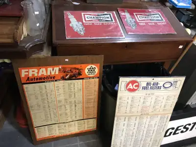 PARKER PICKERS - EACH ONE OF THE 4 IS $29. I have 1 Champion Spark Plug chart from 1962 as the 1964...