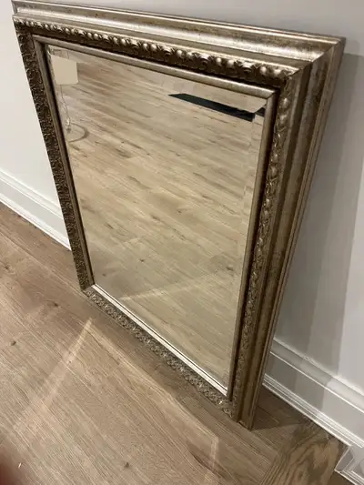Ornate Silver Framed Wall Mirror, View more